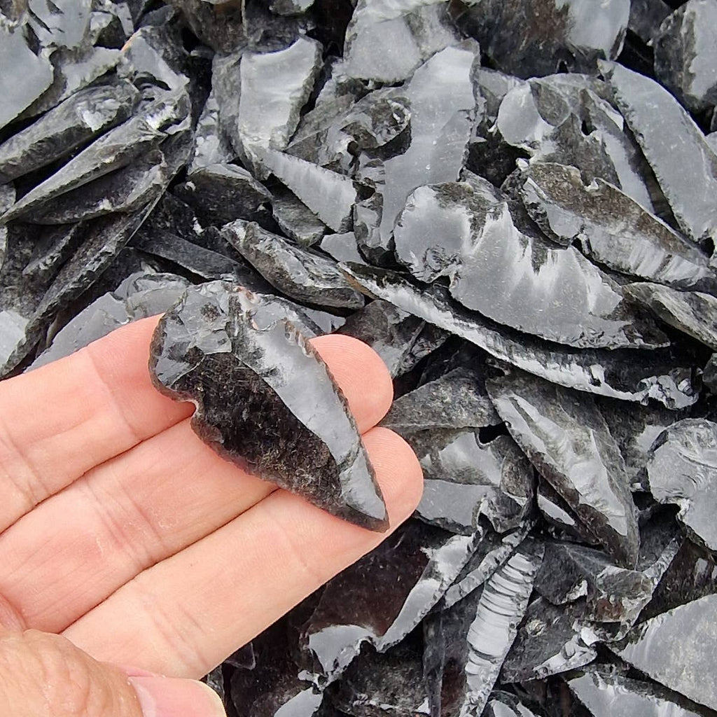 Black Obsidian Arrow Heads 3-5cm