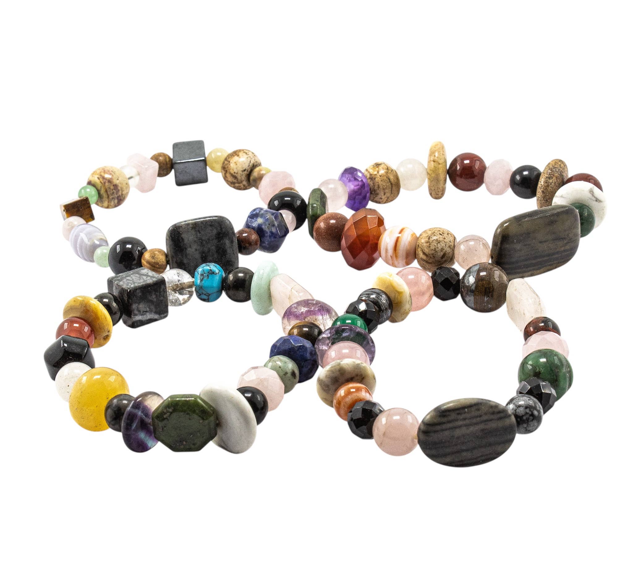 Multi Gemstone Stretch Bracelets