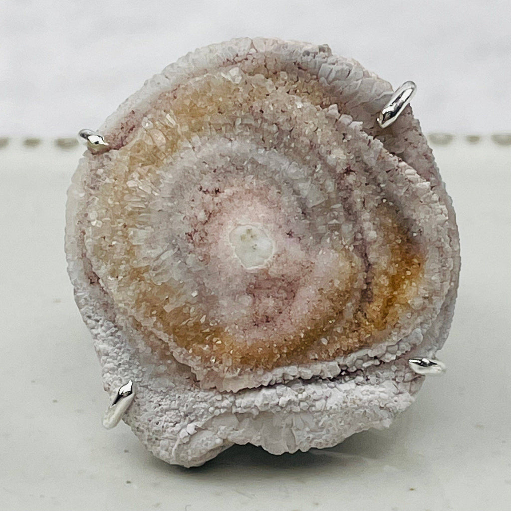 Chalcedony Galaxy Druzy Adjustable Crystal Ring - Silver or Gold