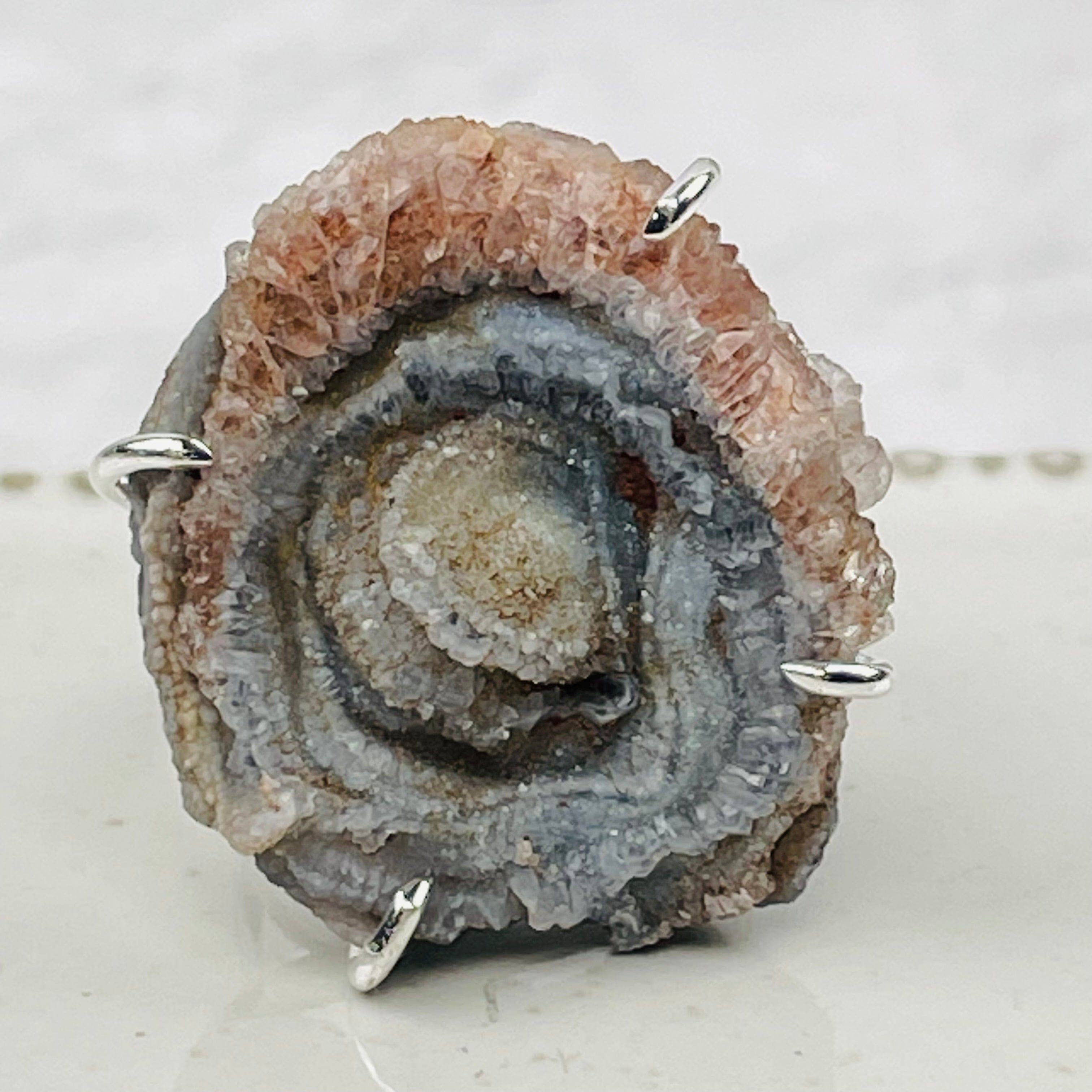 Chalcedony Galaxy Druzy Adjustable Crystal Ring - Silver or Gold