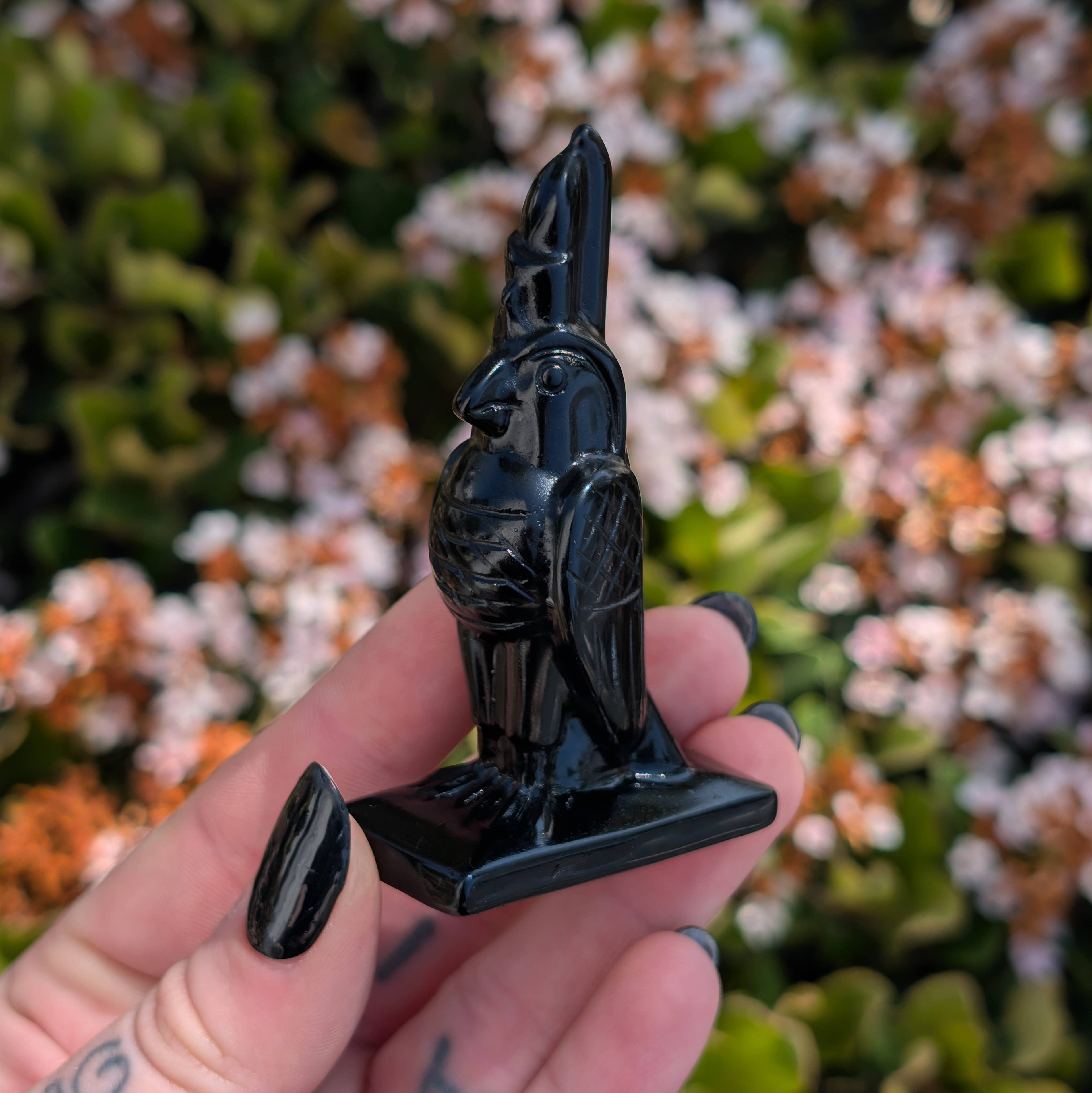 Obsidian Horus Carving