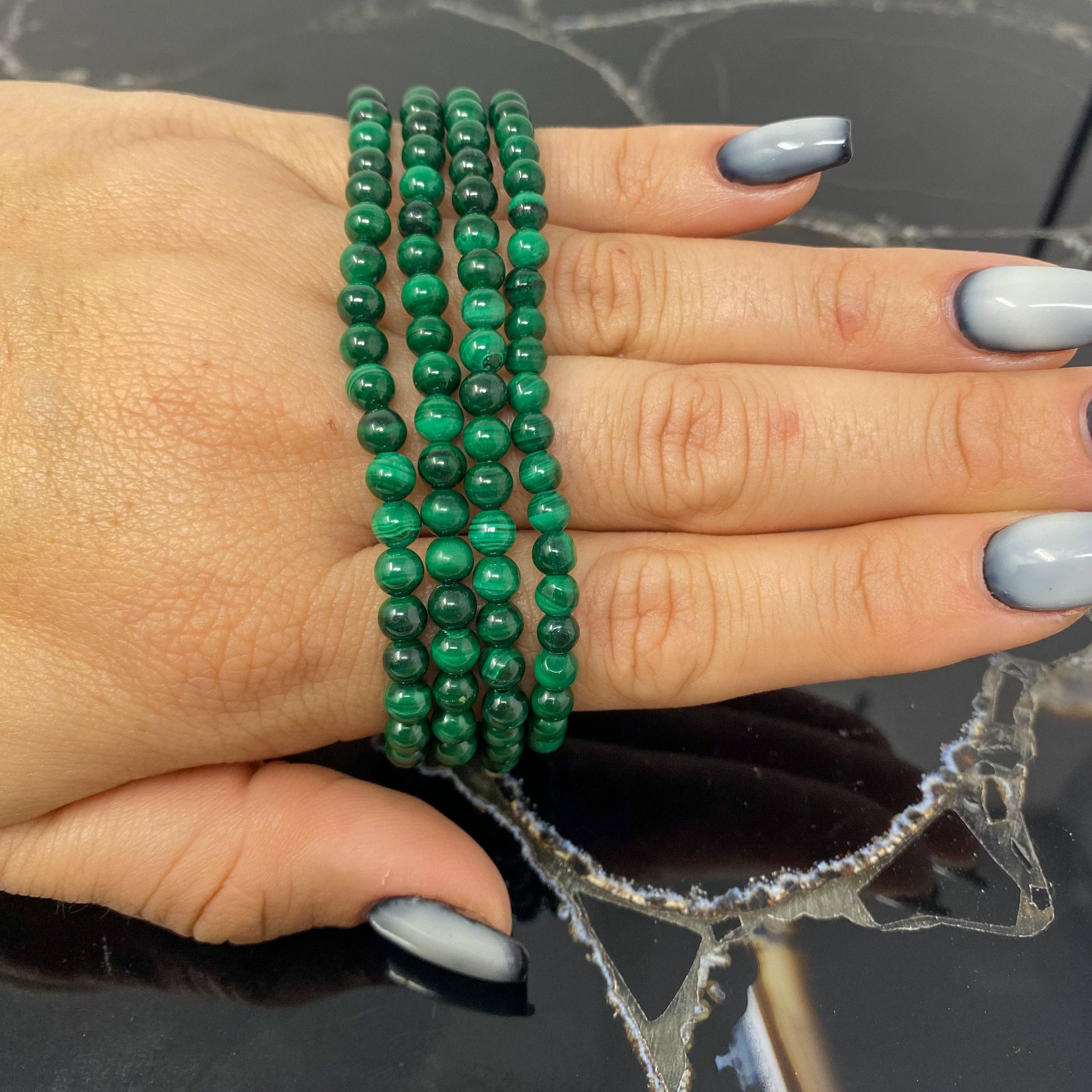 4mm Malachite Bracelet- 1 bracelet
