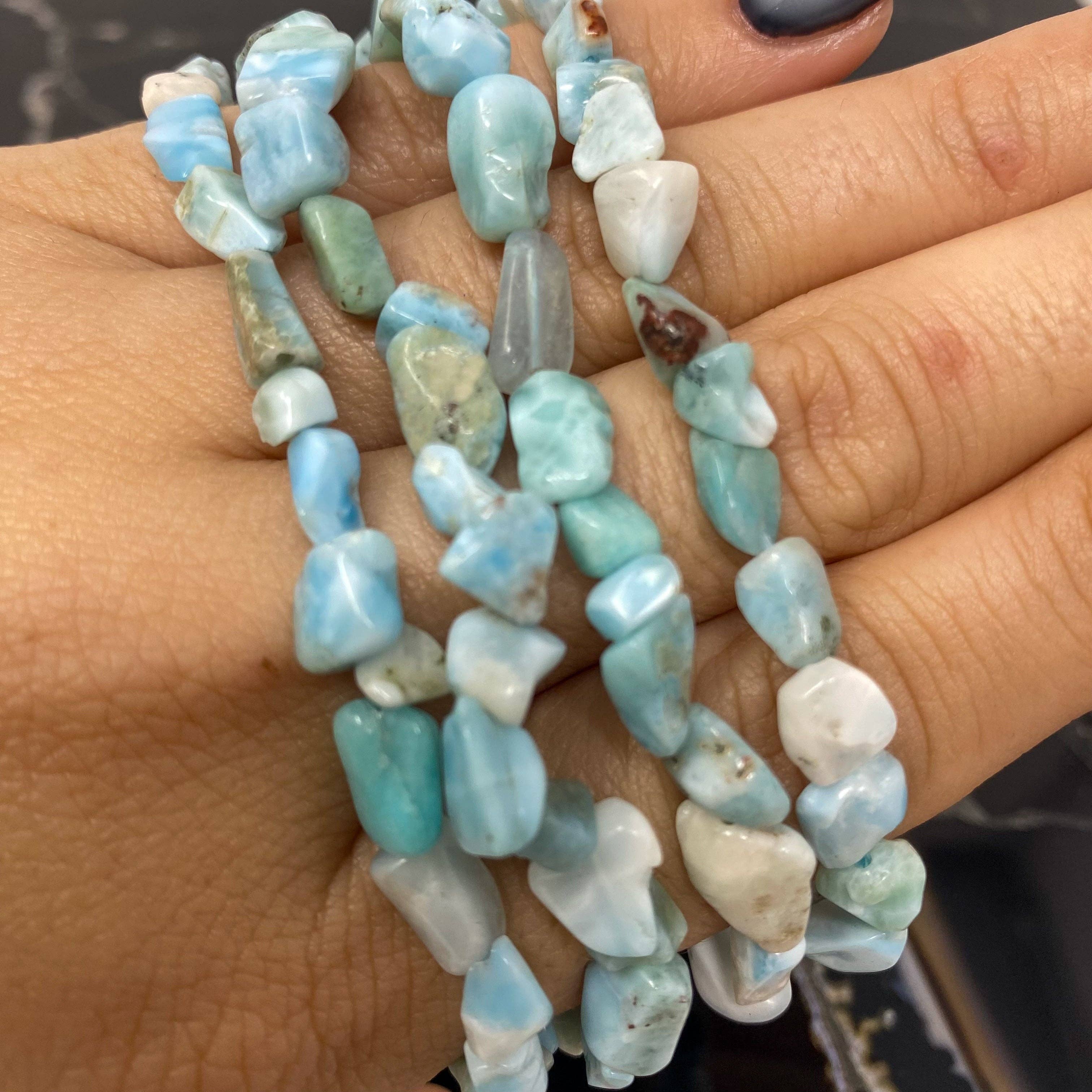 Freeform Larimar Bracelet- 1 bracelet