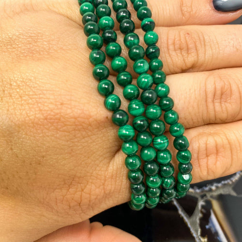 4mm Malachite Bracelet- 1 bracelet