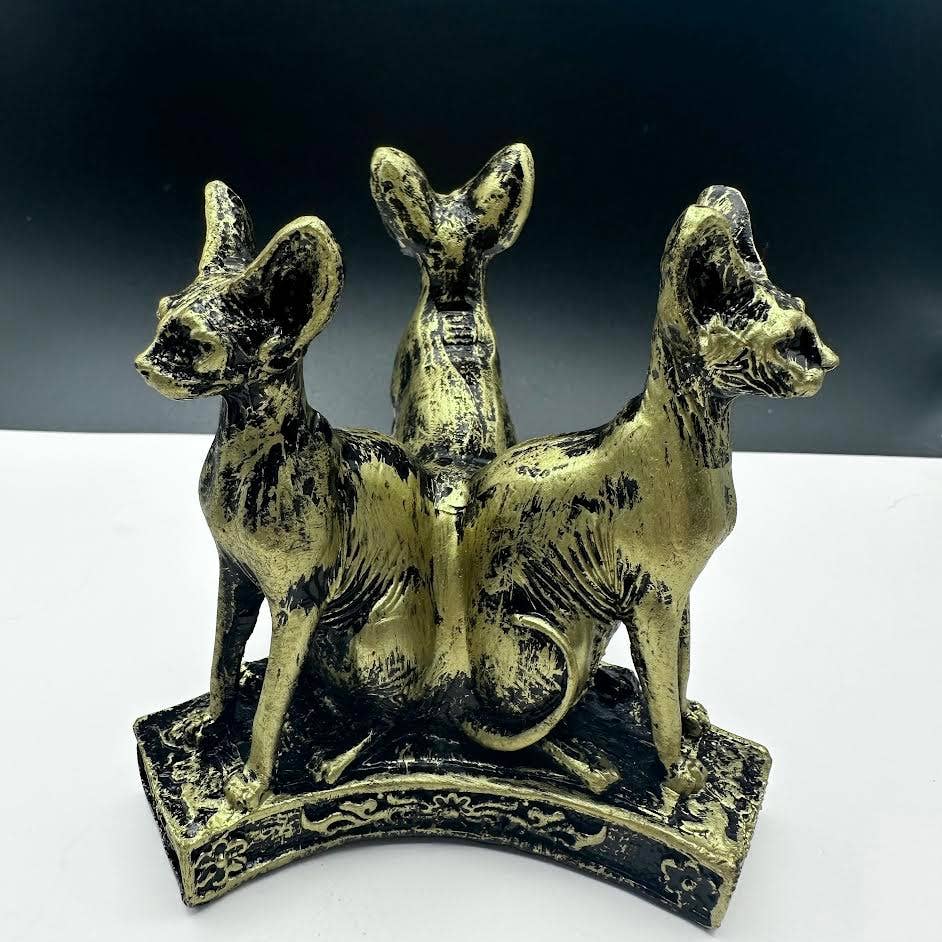 Sphynx Cat Sphere Stand - GOLD