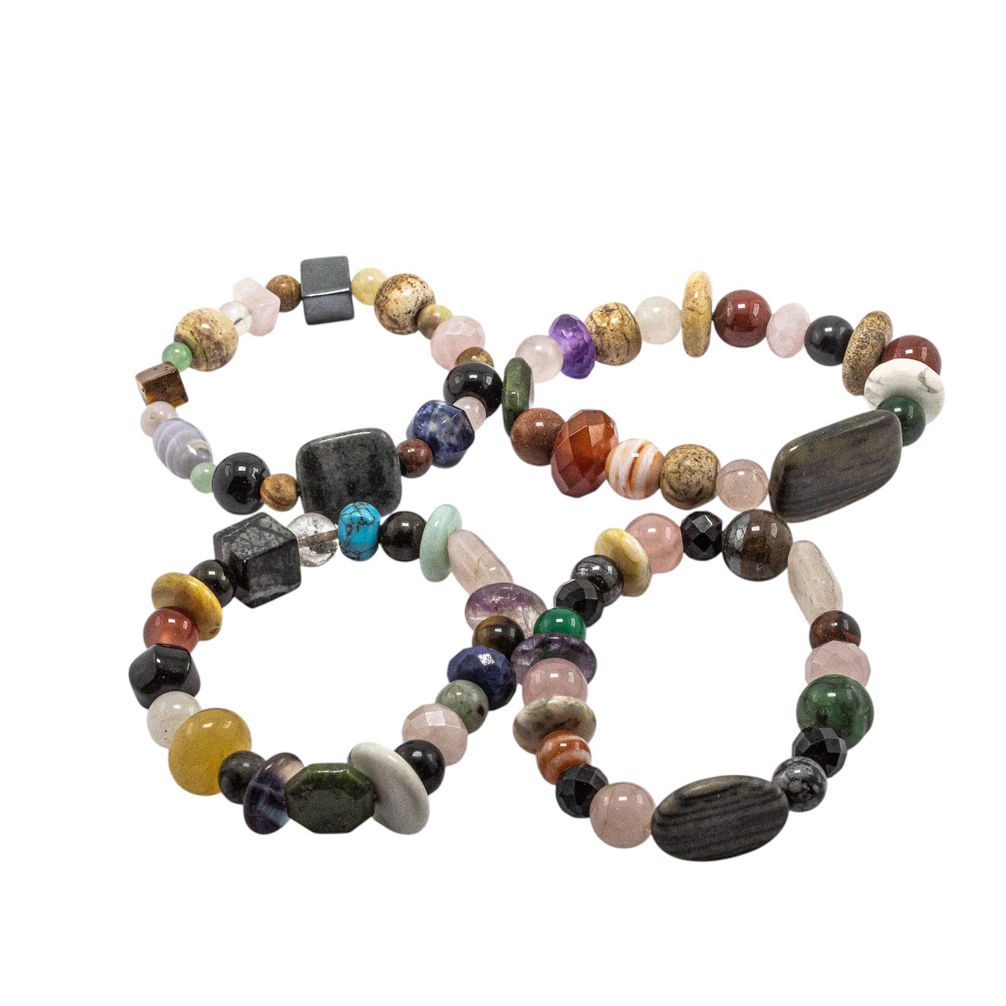 Multi Gemstone Stretch Bracelets