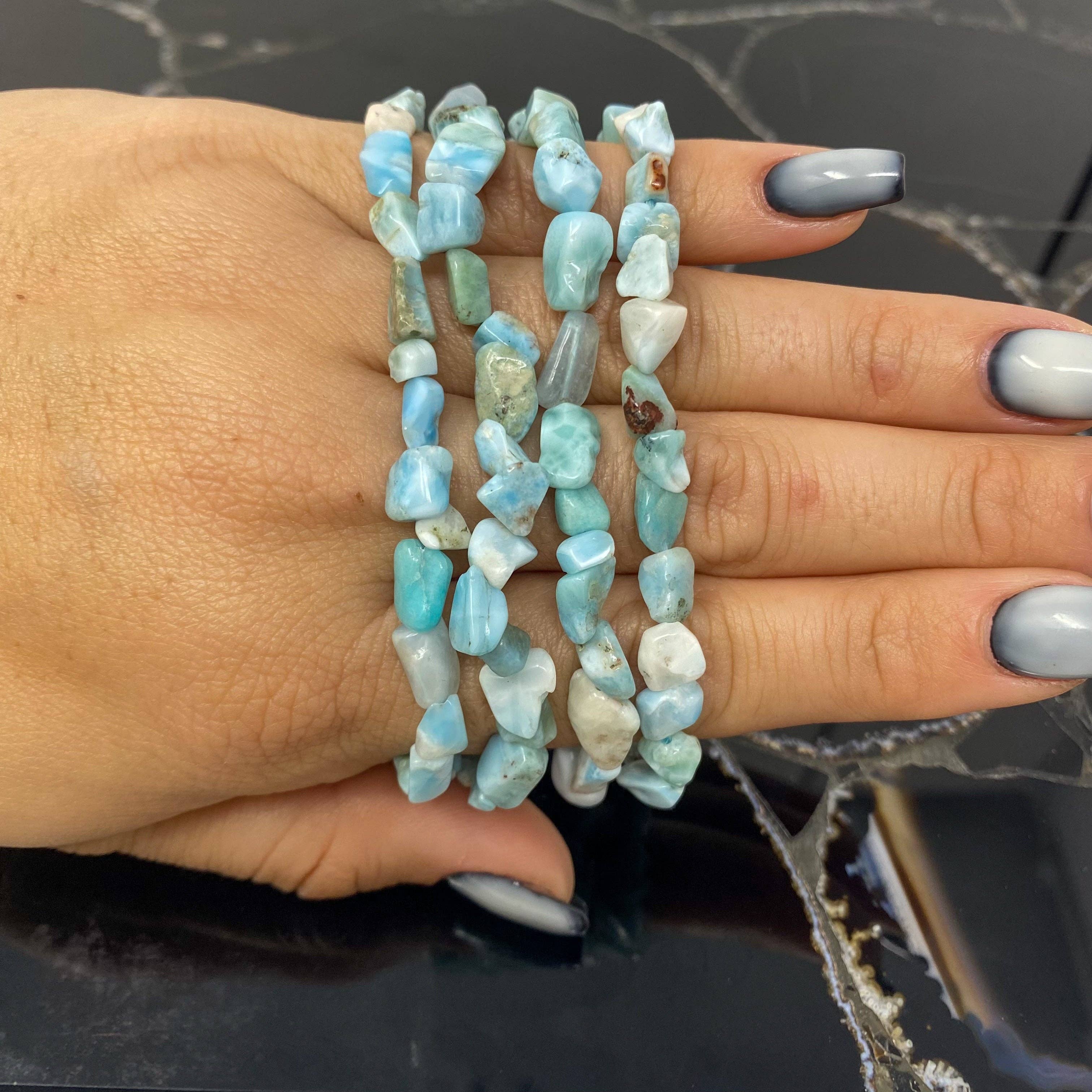 Freeform Larimar Bracelet- 1 bracelet